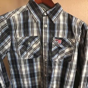 Navy blue Phat Farm Flannel